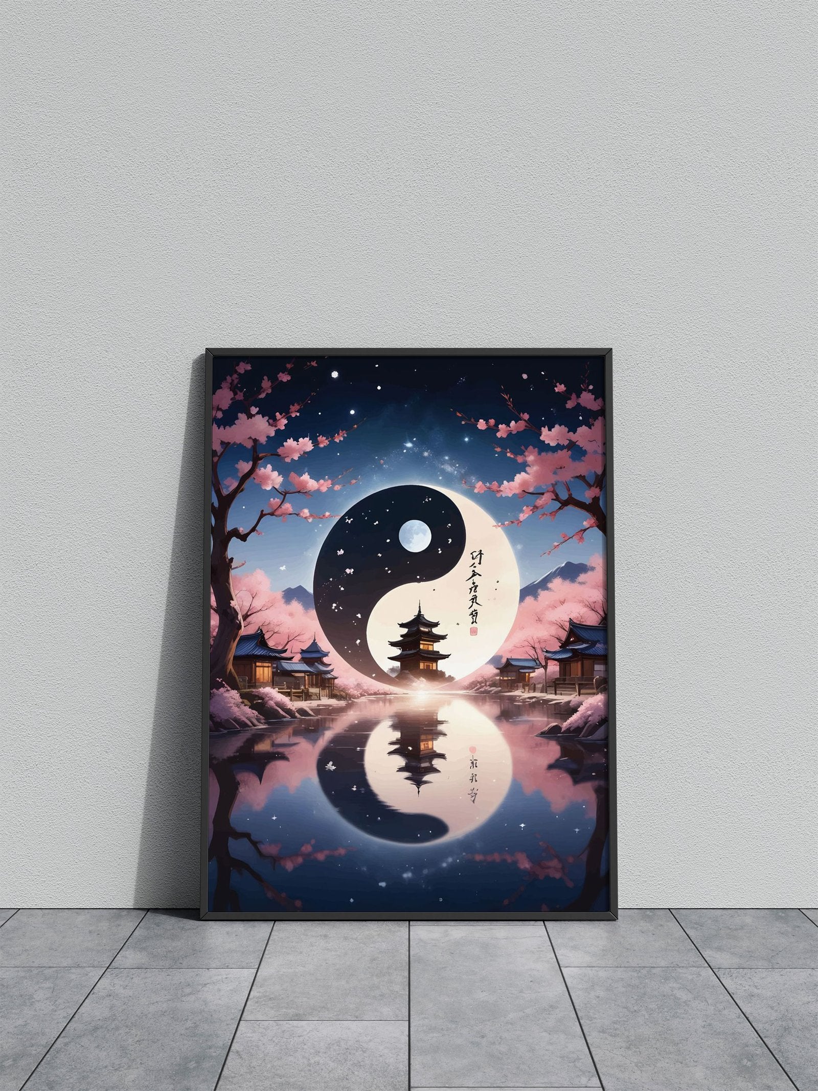 Yin and Yang Landscapes Asian Style Poster | Wall Art for Home & Office | High-Quality Print - High-Quality Visual Display