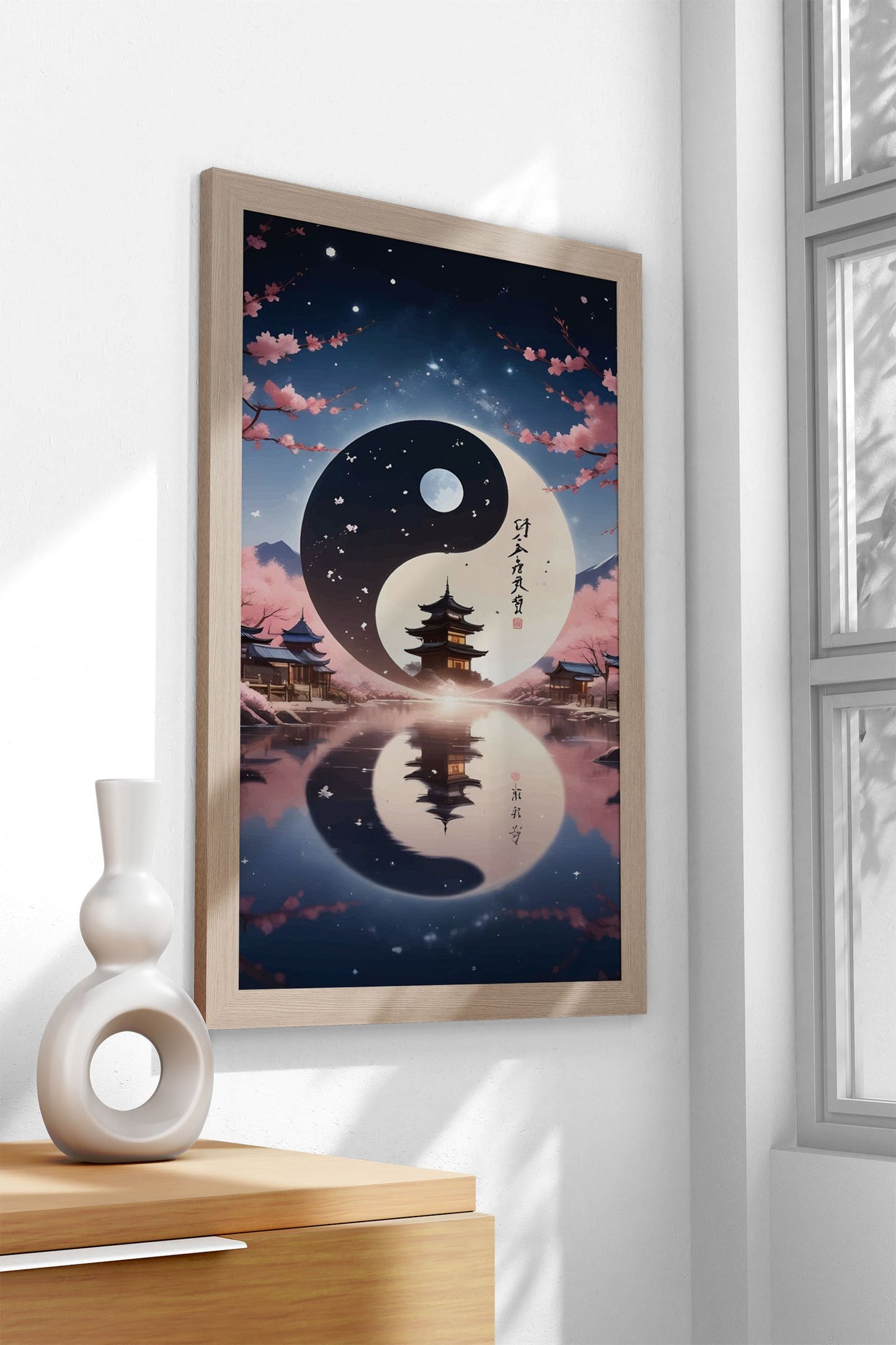 Yin and Yang Landscapes Asian Style Poster | Wall Art for Home & Office | High-Quality Print - High-Quality Visual Display