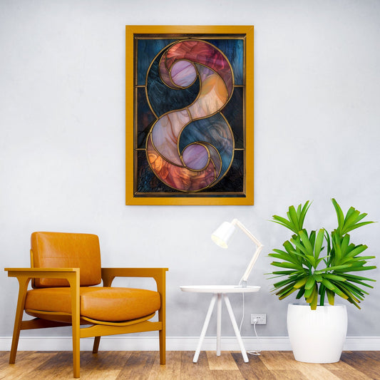 Yin yang Gold Glass Deco Asian Style Poster | Wall Art for Home & Office | High-Quality Print - High-Quality Visual Display