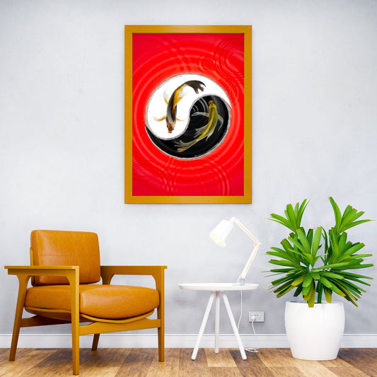 Yin yang koi fish Asian Style Poster | Wall Art for Home & Office | High-Quality Print - High-Quality Visual Display