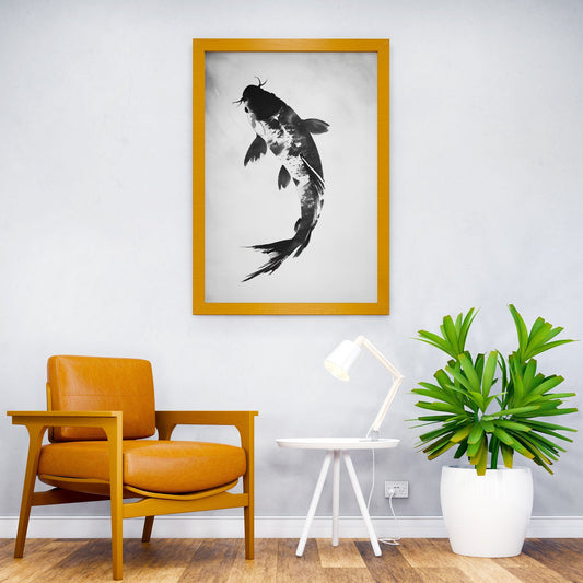 Ying Yang Koi Fish Asian Style Poster | Wall Art for Home & Office | High-Quality Print - High-Quality Visual Display