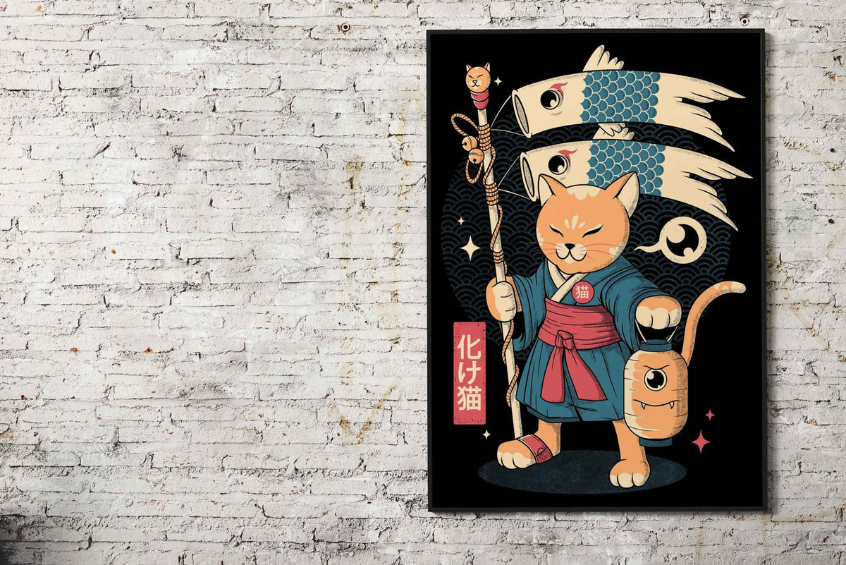 Yocat Asian Style Poster | Wall Art for Home & Office | High-Quality Print - High-Quality Visual Display