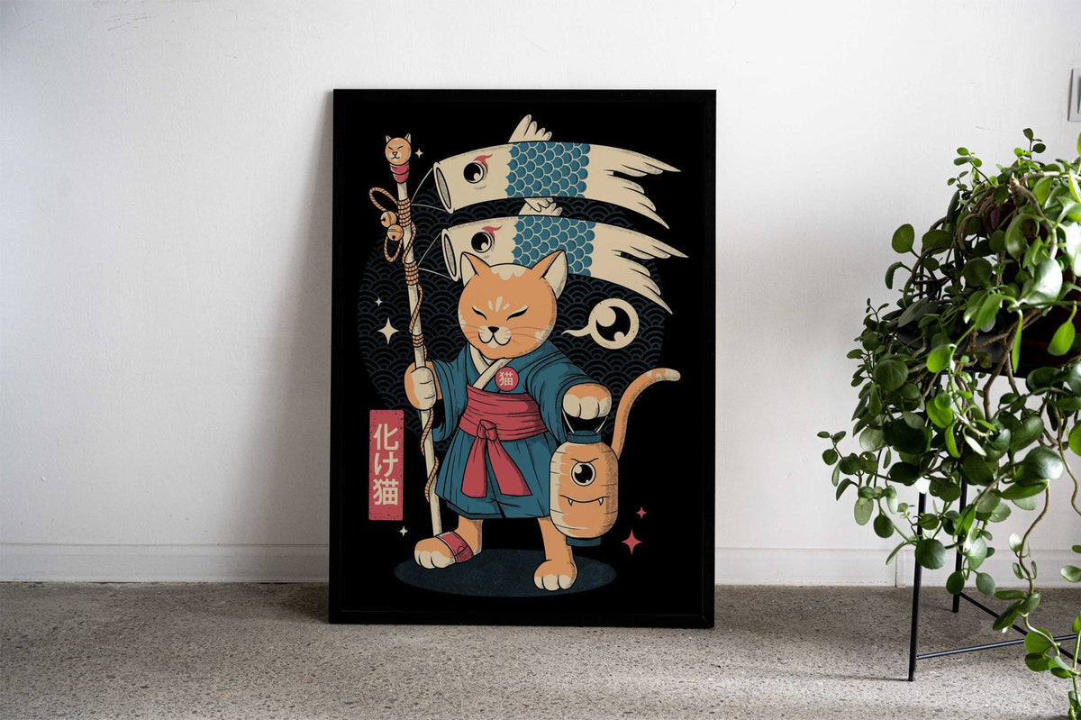 Yocat Asian Style Poster | Wall Art for Home & Office | High-Quality Print - High-Quality Visual Display