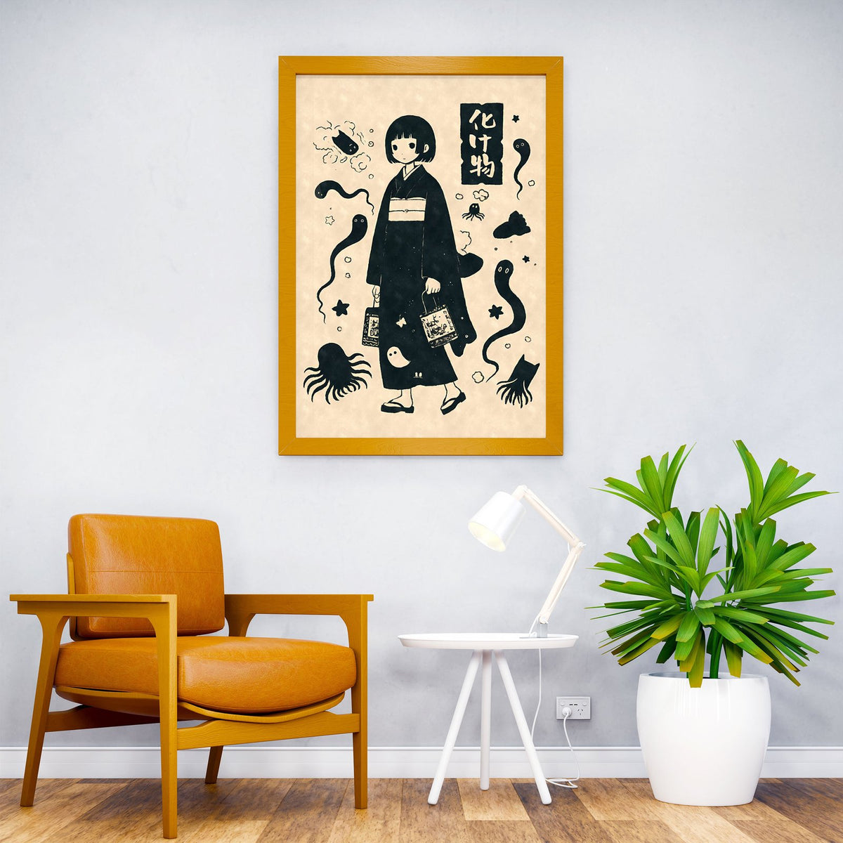 Yokai Bakemono Girl Asian Style Poster | Wall Art for Home & Office | High-Quality Print - High-Quality Visual Display