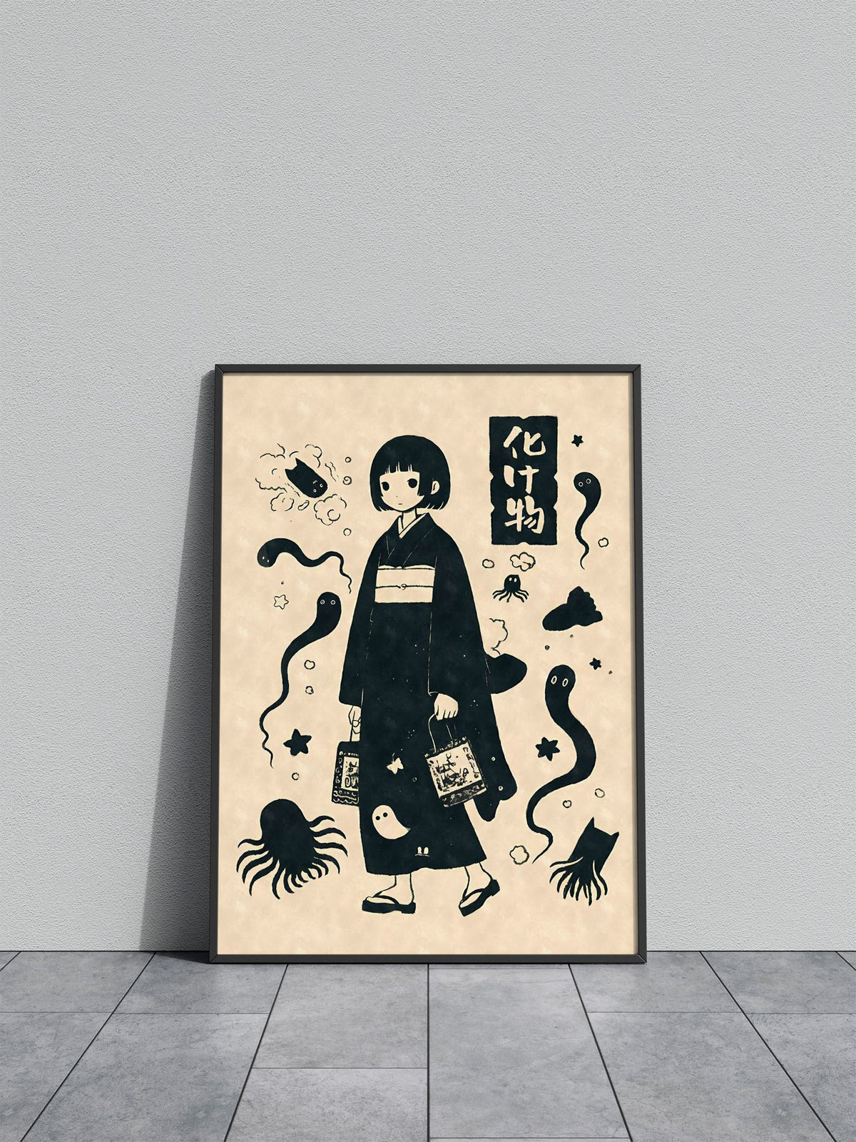 Yokai Bakemono Girl Asian Style Poster | Wall Art for Home & Office | High-Quality Print - High-Quality Visual Display