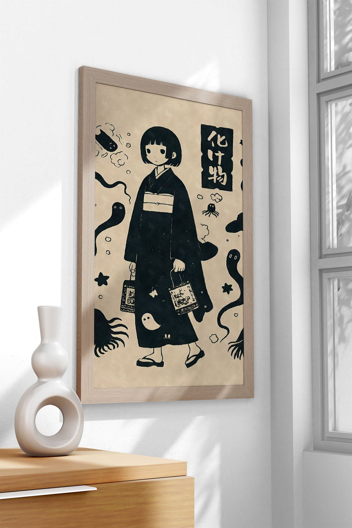 Yokai Bakemono Girl Asian Style Poster | Wall Art for Home & Office | High-Quality Print - High-Quality Visual Display