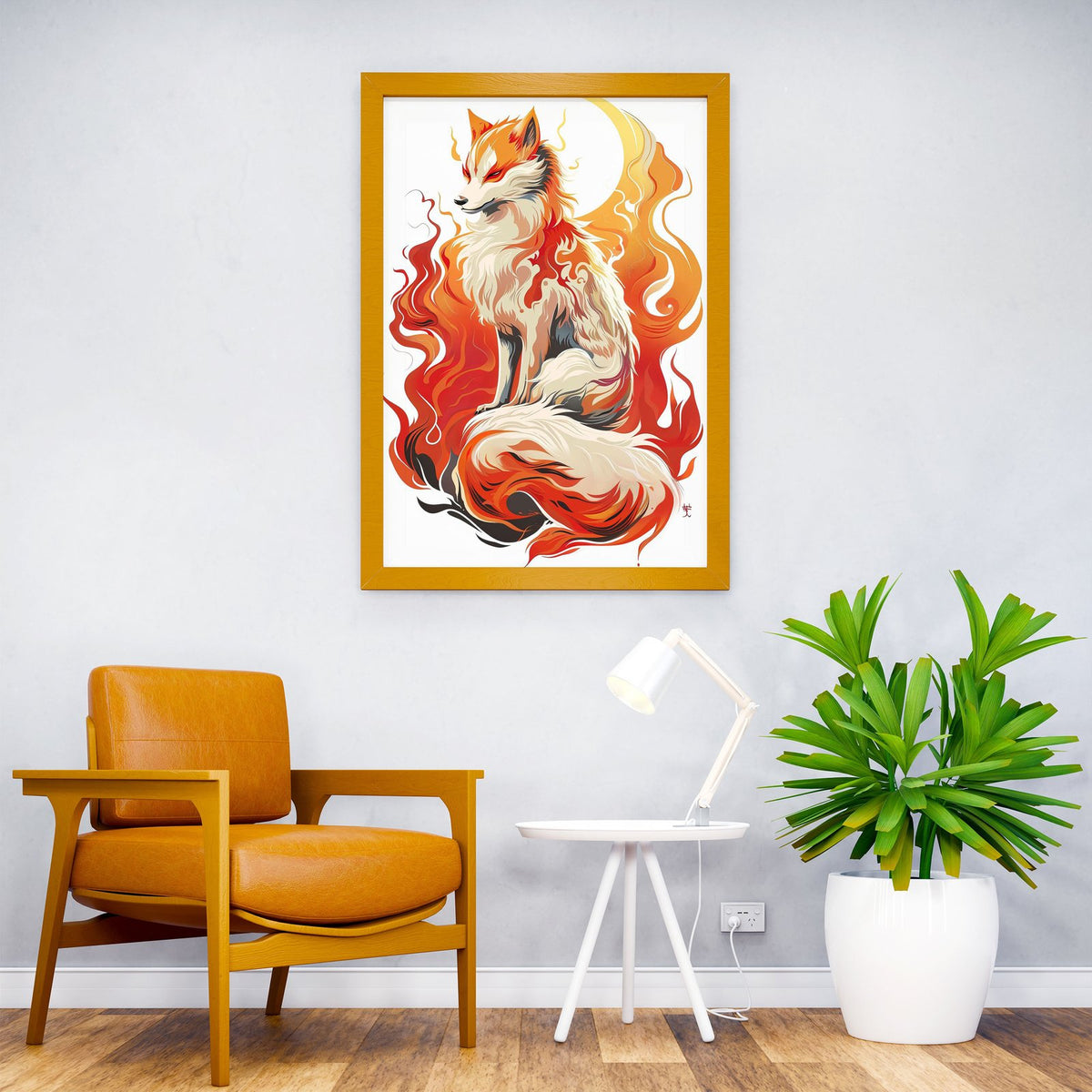 Yokai Kitsune Asian Style Poster | Wall Art for Home & Office | High-Quality Print - High-Quality Visual Display