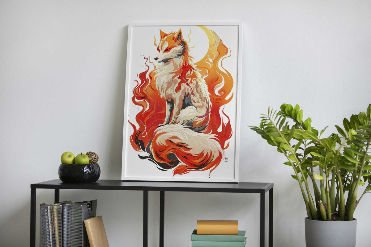 Yokai Kitsune Asian Style Poster | Wall Art for Home & Office | High-Quality Print - High-Quality Visual Display