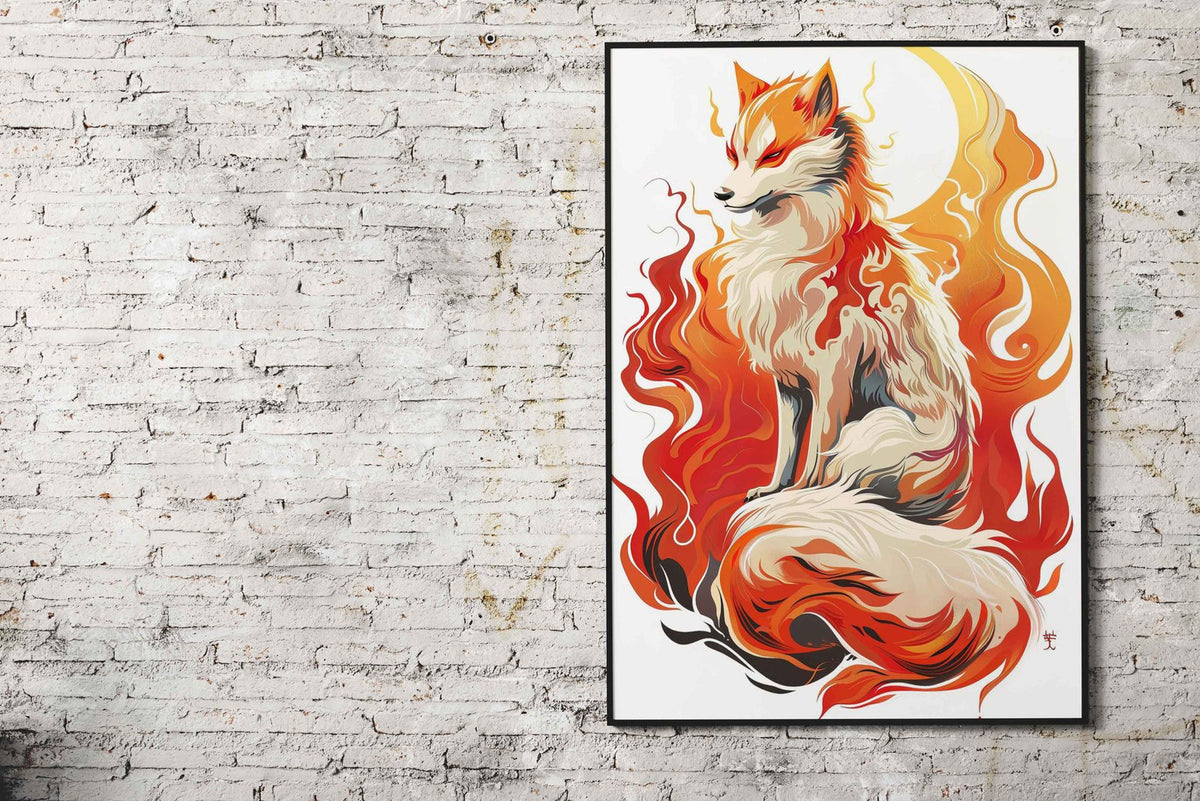 Yokai Kitsune Asian Style Poster | Wall Art for Home & Office | High-Quality Print - High-Quality Visual Display