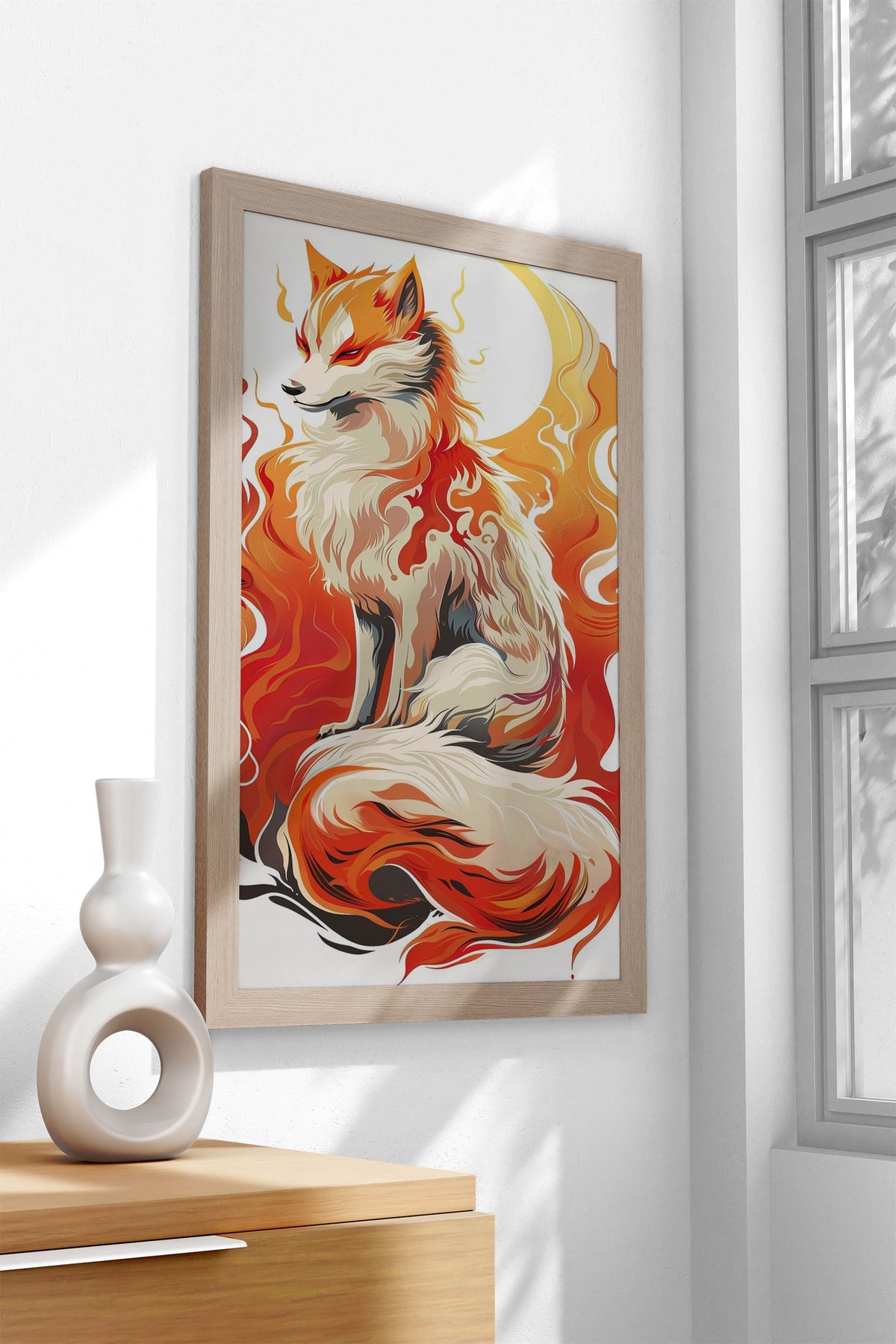 Yokai Kitsune Asian Style Poster | Wall Art for Home & Office | High-Quality Print - High-Quality Visual Display