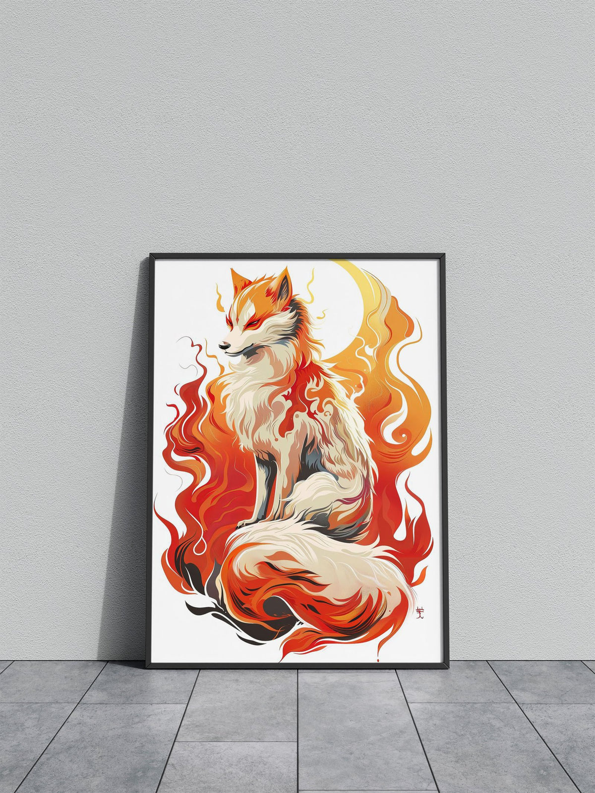 Yokai Kitsune Asian Style Poster | Wall Art for Home & Office | High-Quality Print - High-Quality Visual Display
