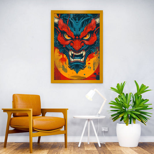 Yokai Oni Demon Asian Style Poster | Wall Art for Home & Office | High-Quality Print - High-Quality Visual Display