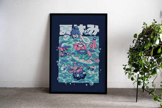 Yokai Summer Asian Style Poster | Wall Art for Home & Office | High-Quality Print - High-Quality Visual Display