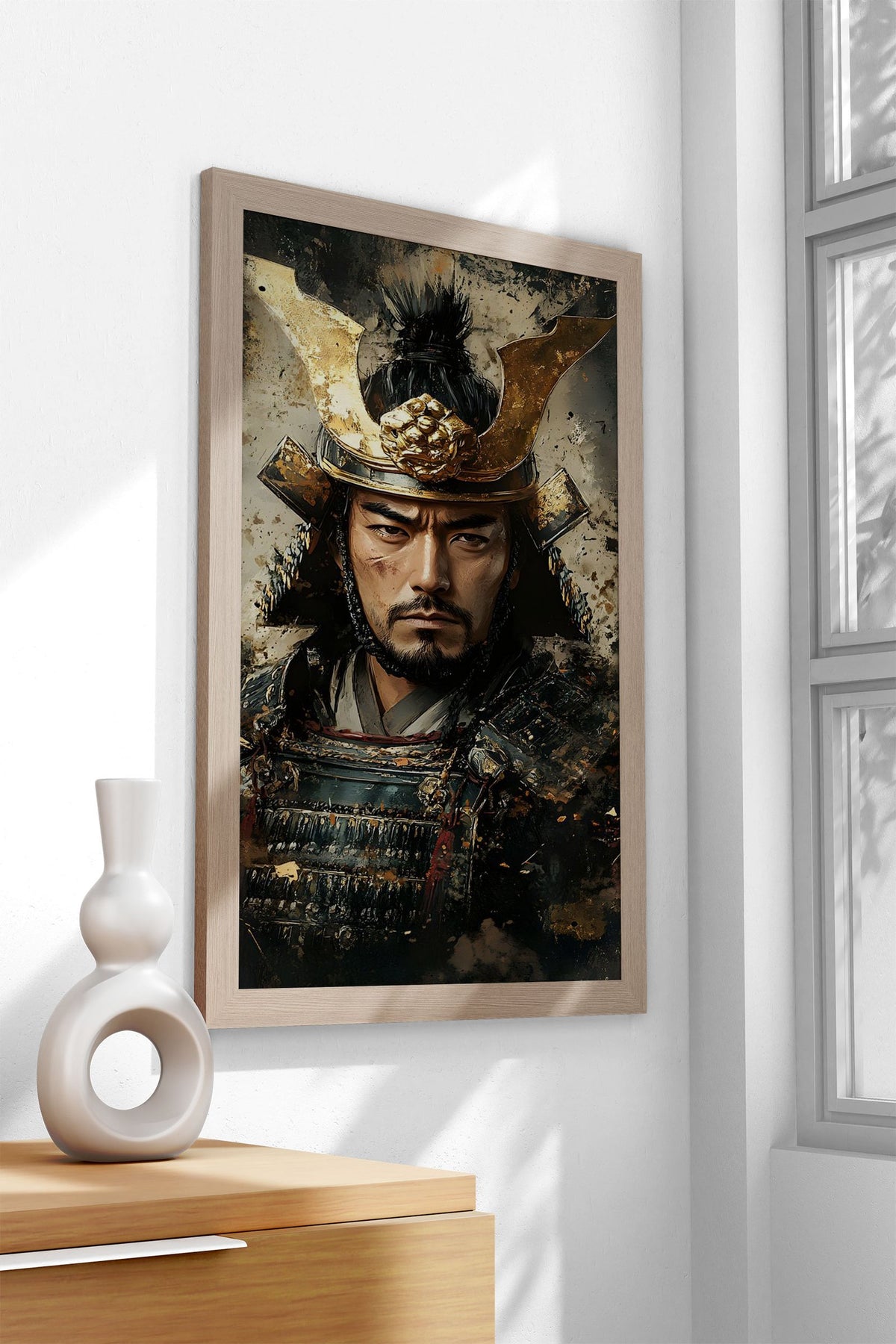 Young Samurai Warrior Portrait Asian Style Po ster | Wall Art for Home & Office | High-Quality Print - High-Quality Visual Display