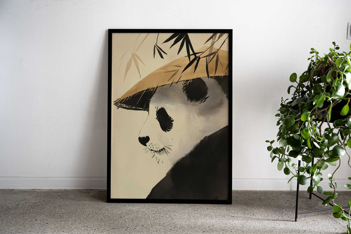 Zen Bamboo Panda Bear Asian Style Poster |  Wall Art for Home & Office | High-Quality Print - High-Quality Visual Display