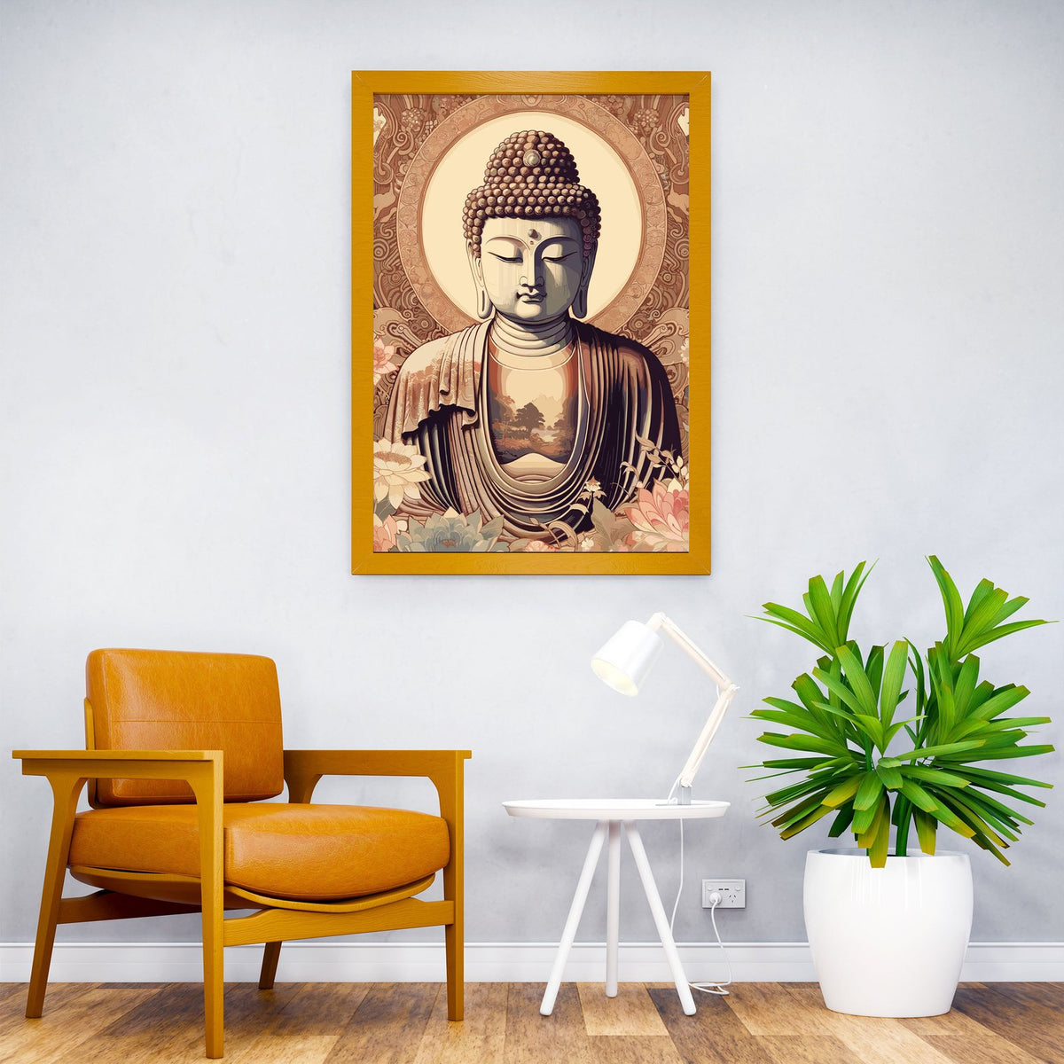 Zen Buddha Painting Asian Style Poster | Wall  Art for Home & Office | High-Quality Print - High-Quality Visual Display