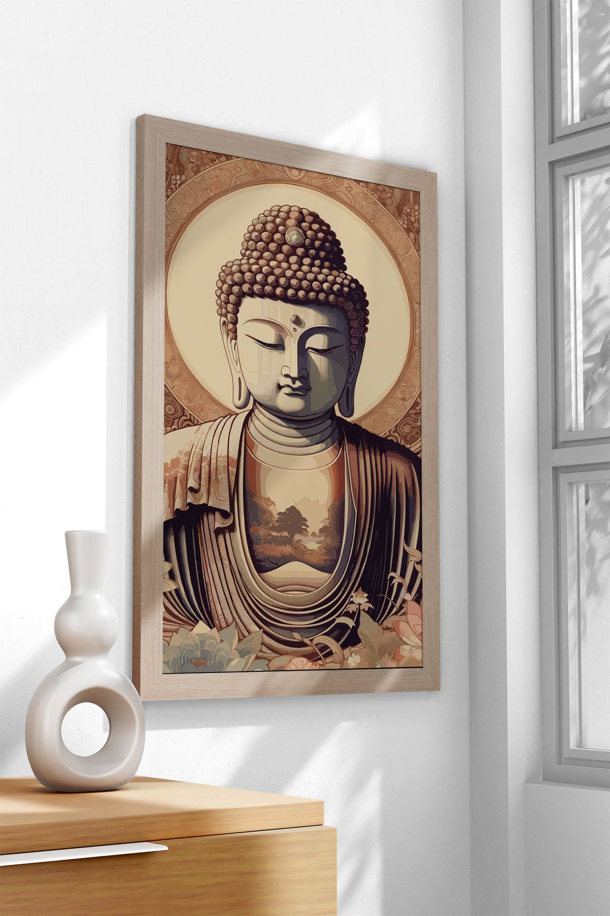 Zen Buddha Painting Asian Style Poster | Wall  Art for Home & Office | High-Quality Print - High-Quality Visual Display