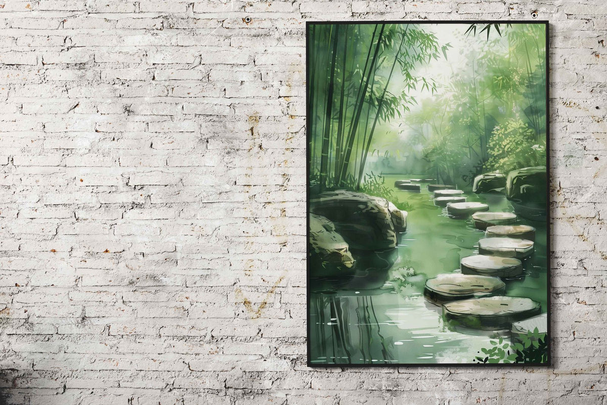 Zen Garden Path Asian Style Poster | Wall Art f or Home & Office | High-Quality Print - High-Quality Visual Display