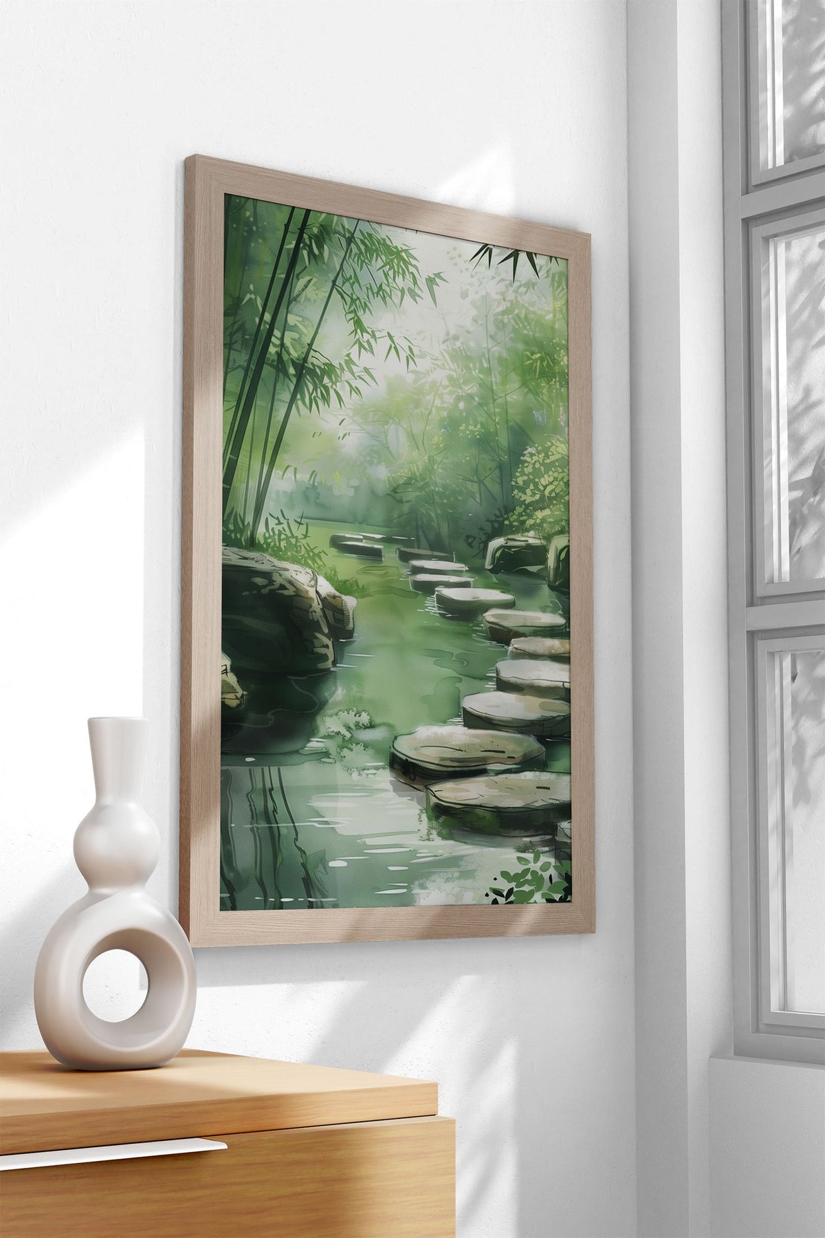 Zen Garden Path Asian Style Poster | Wall Art f or Home & Office | High-Quality Print - High-Quality Visual Display