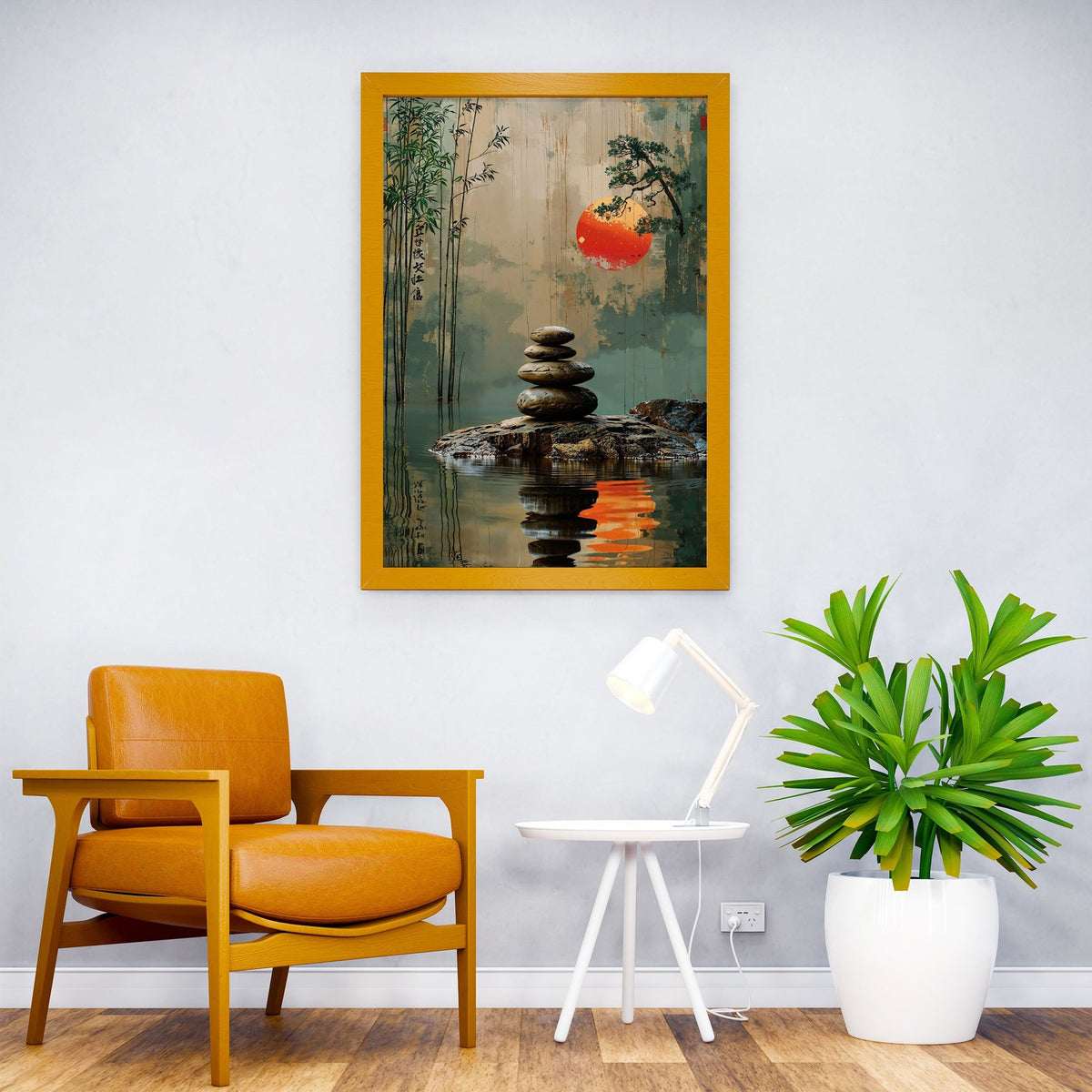Zen Garden Sunset Asian Style Poster | Wall A rt for Home & Office | High-Quality Print - High-Quality Visual Display