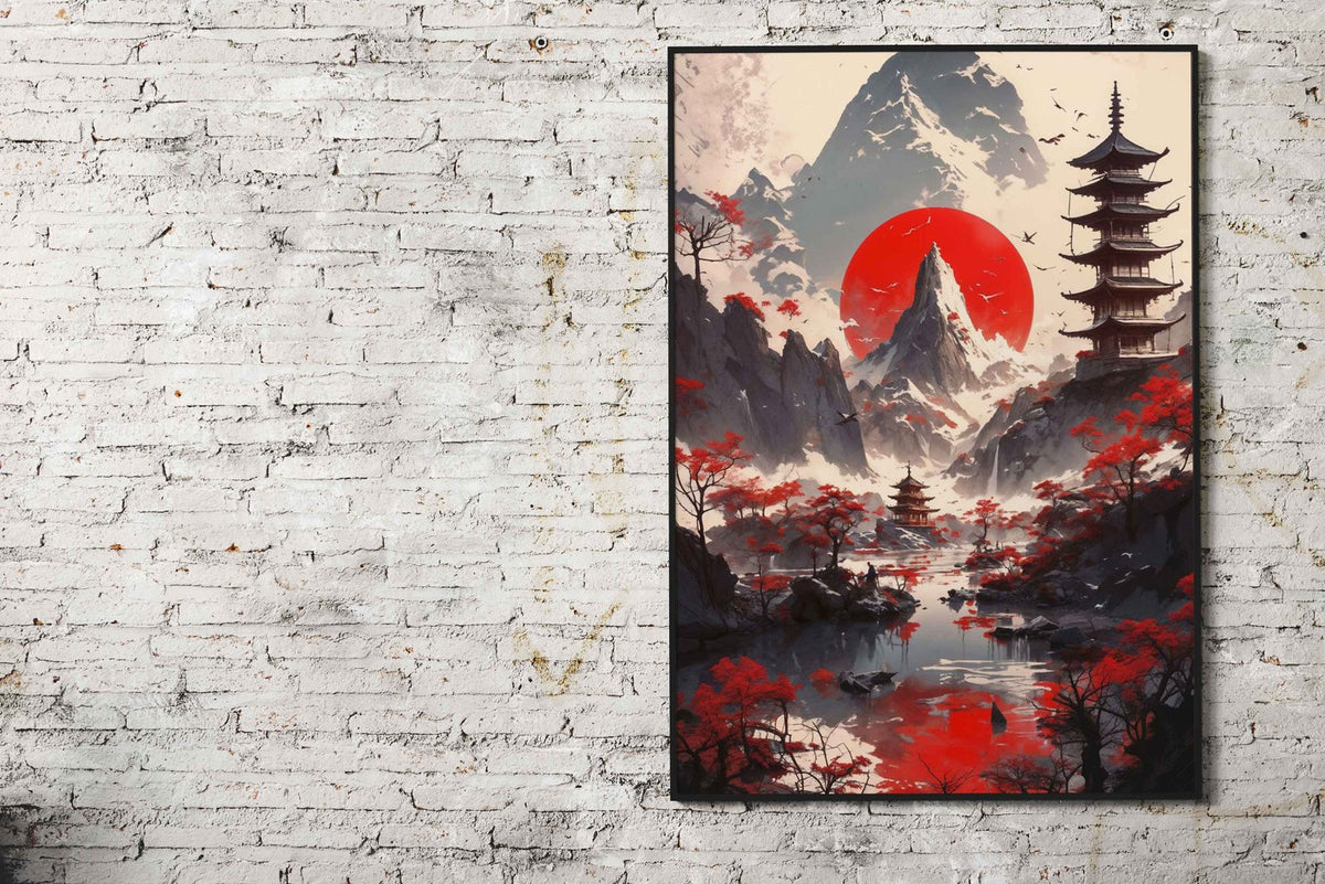 Zen Horizons Asian Style Poster | Wall Art for  Home & Office | High-Quality Print - High-Quality Visual Display