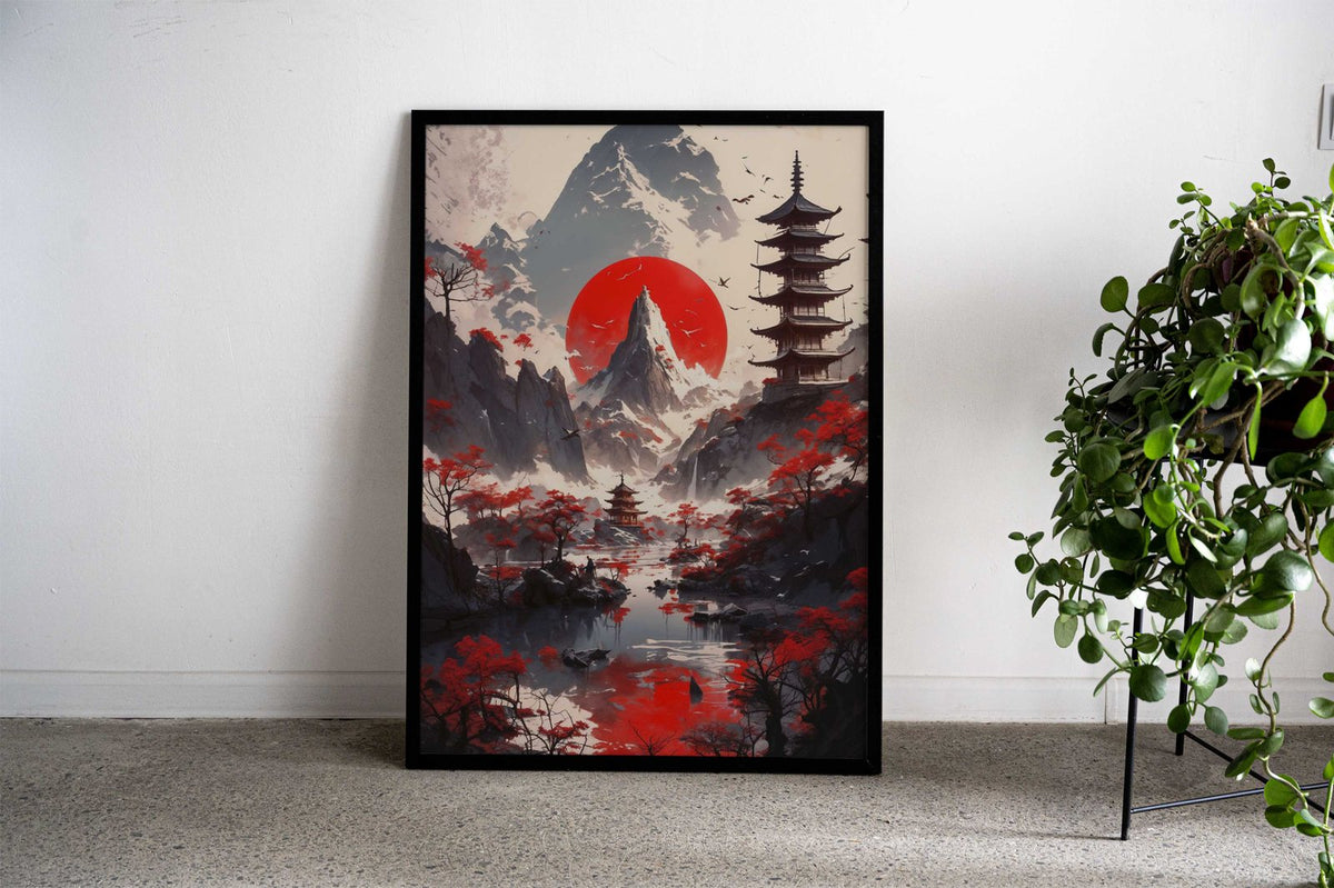 Zen Horizons Asian Style Poster | Wall Art for  Home & Office | High-Quality Print - High-Quality Visual Display