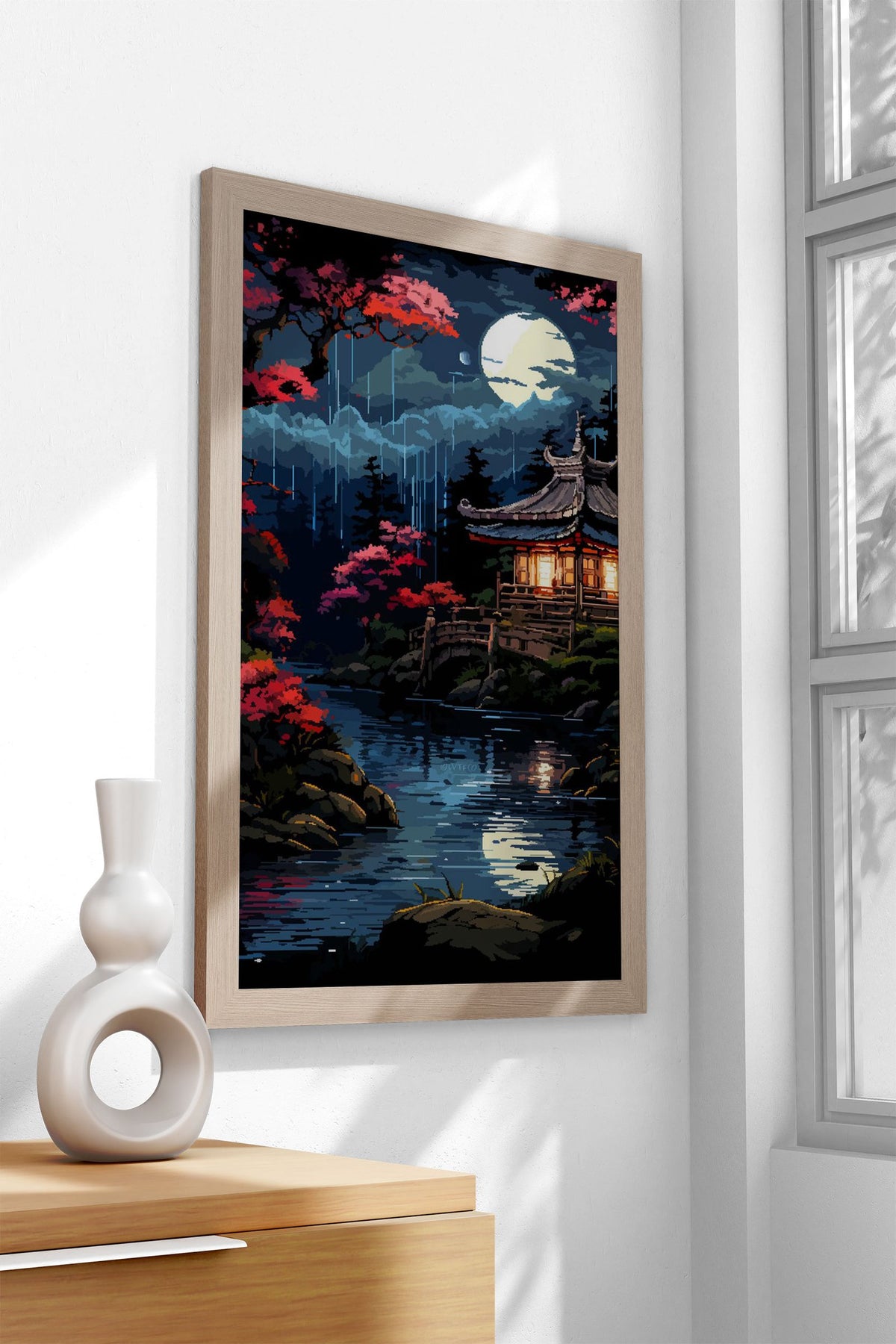 Zen Japan Garden Synthwave Asian Style Pos ter | Wall Art for Home & Office | High-Quality Print - High-Quality Visual Display