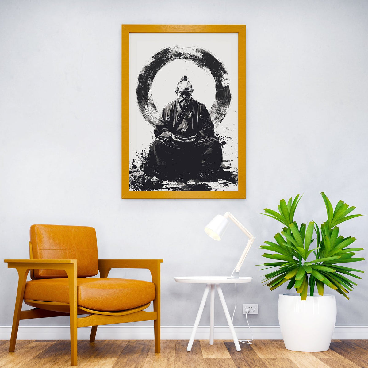 Zen Master in Meditation Asian Style Poster |  Wall Art for Home & Office | High-Quality Print - High-Quality Visual Display