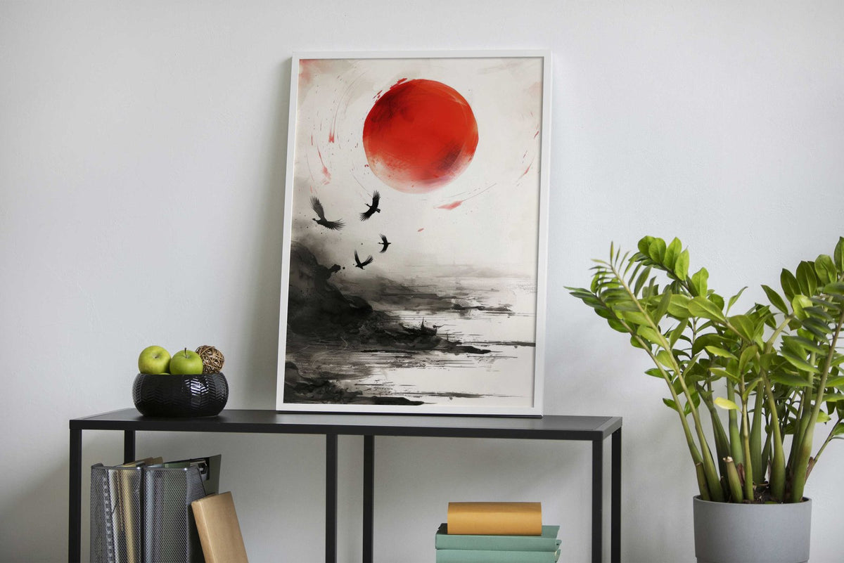 Zen Sunrise Asian Style Poster | Wall Art for H ome & Office | High-Quality Print - High-Quality Visual Display