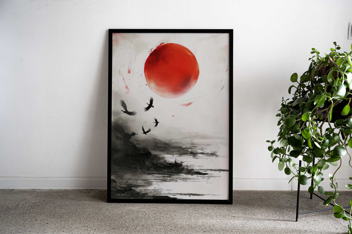 Zen Sunrise Asian Style Poster | Wall Art for H ome & Office | High-Quality Print - High-Quality Visual Display