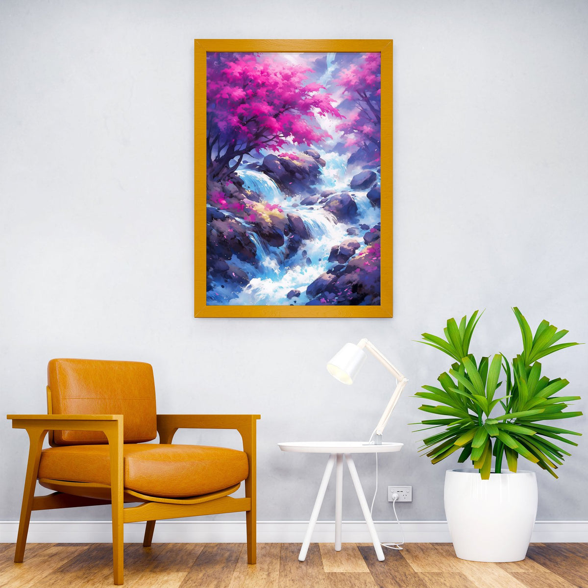 Zen waterfall Asian Style Poster | Wall Art for H ome & Office | High-Quality Print - High-Quality Visual Display