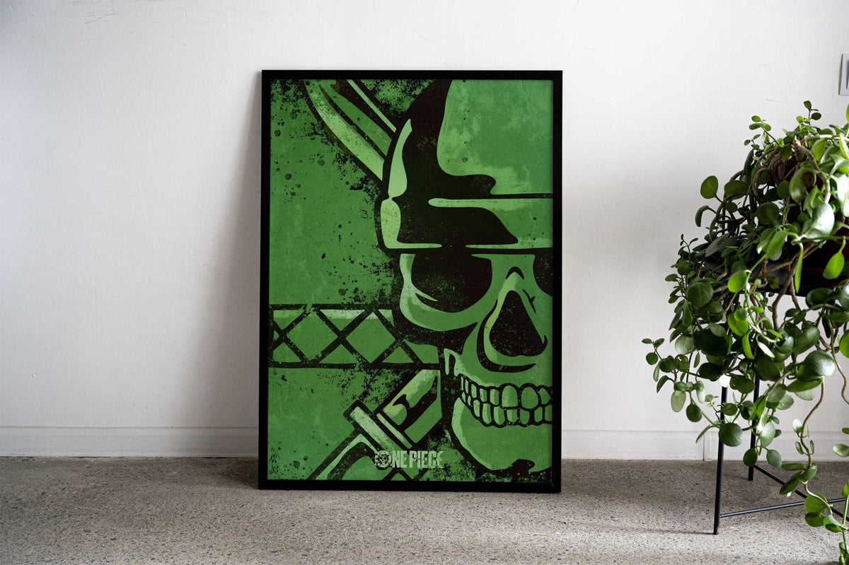 Zoro Minimal Skull Asian Style Poster | Wall Ar t for Home & Office | High-Quality Print - High-Quality Visual Display