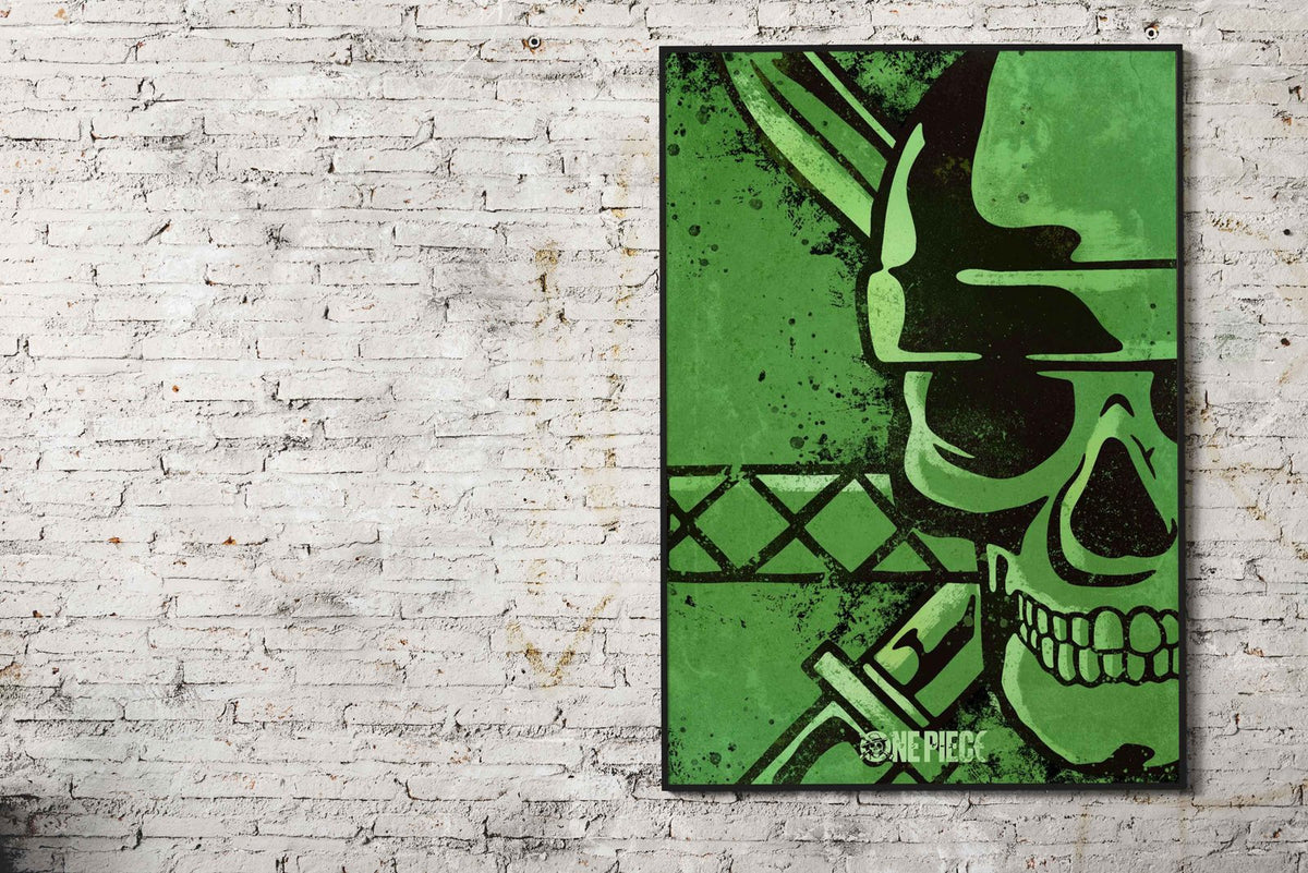Zoro Minimal Skull Asian Style Poster | Wall Ar t for Home & Office | High-Quality Print - High-Quality Visual Display