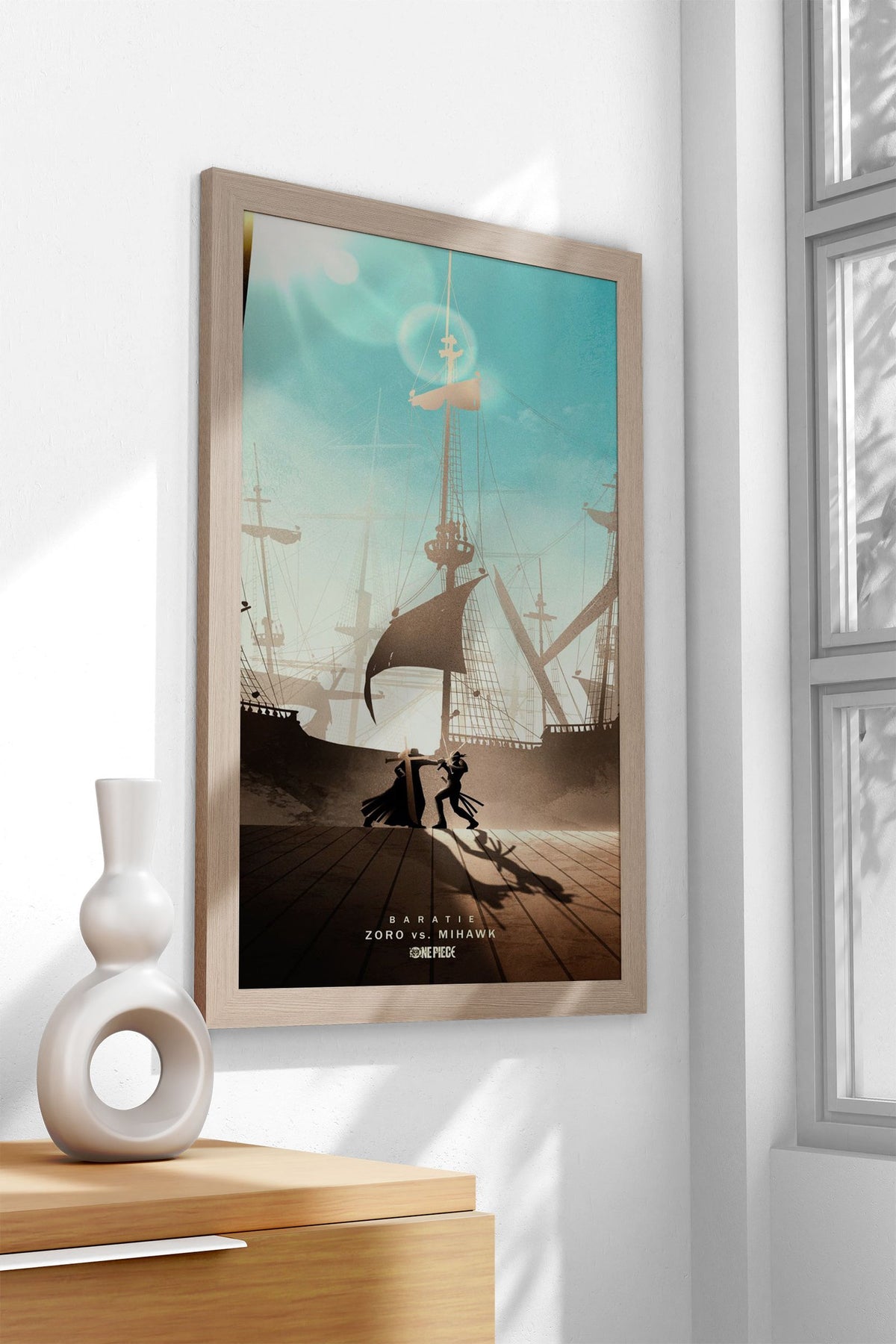 Zoro vs Mihawk Asian Style Poster | Wall Art fo r Home & Office | High-Quality Print - High-Quality Visual Display