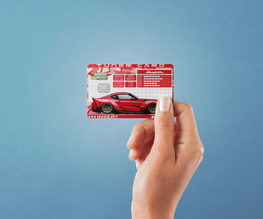 A90 Supra Tuner Card Design | Credit Card Sticker | Small Chip | Credit Card Skin