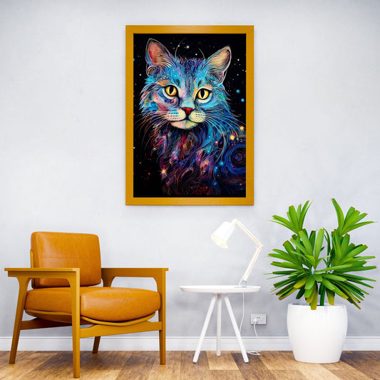 abstract kintsugi cat Asian Style Poster | Wall Art for Home & Office | High-Quality Print