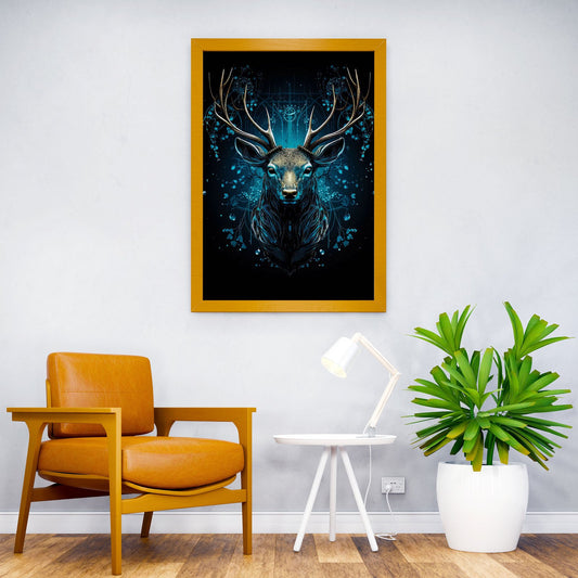 abstract kintsugi deer Asian Style Poster | Wall Art for Home & Office | High-Quality Print