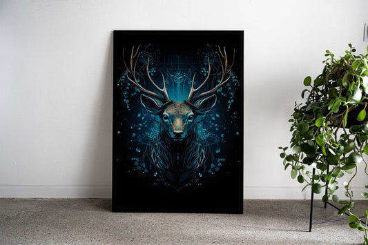 abstract kintsugi deer Asian Style Poster | Wall Art for Home & Office | High-Quality Print