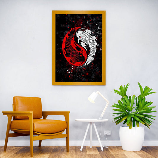 abstract koi fish Asian Style Poster | Wall Art for Home & Office | High-Quality Print