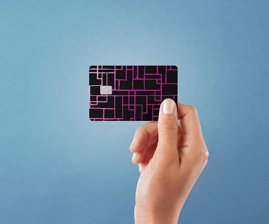 Abstract Pattern Pink Design | Credit Card Sticker | Small Chip | Credit Card Skin