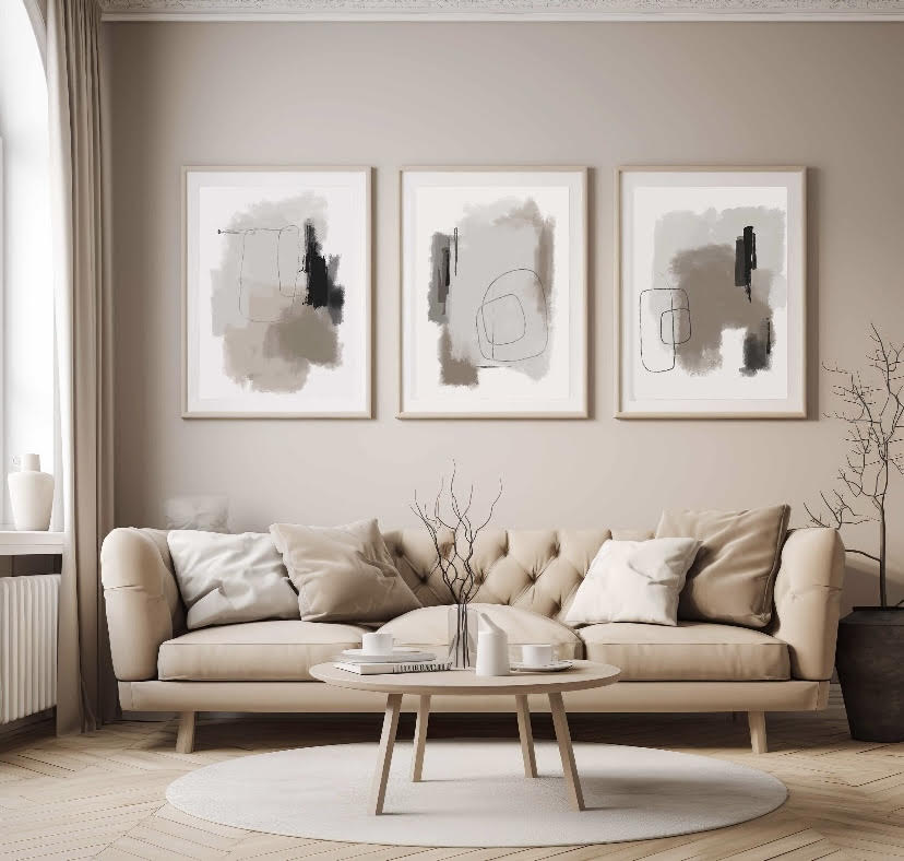 Abstract Neutral Art Print Collection