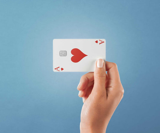 Ace of Hearts Design | Credit Card Sticker | Small Chip | Credit Card Skin
