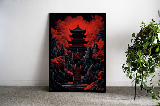 aesthetic japanese temple Asian Style Poster | Wall Art for Home & Office | High-Quality Print