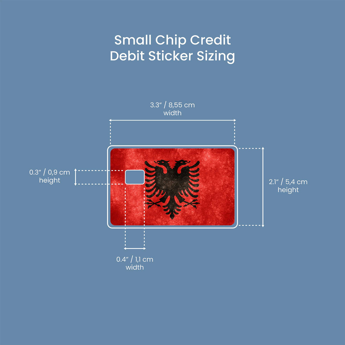 Albania - Premium Vinyl Credit Card Skin Cover by Wonderwallsboutique