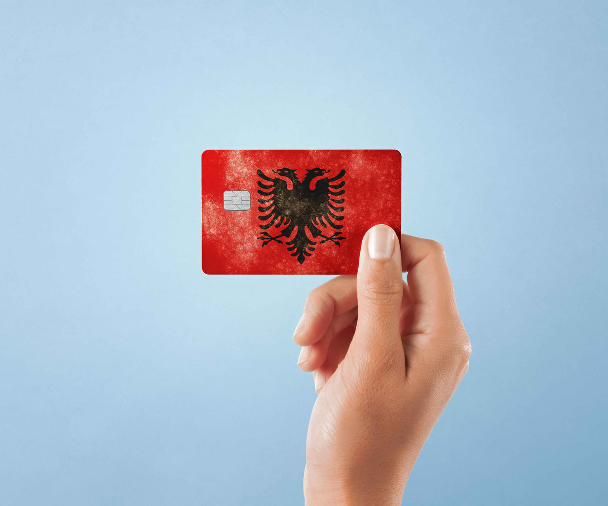 Albania - Premium Vinyl Credit Card Skin Cover by Wonderwallsboutique