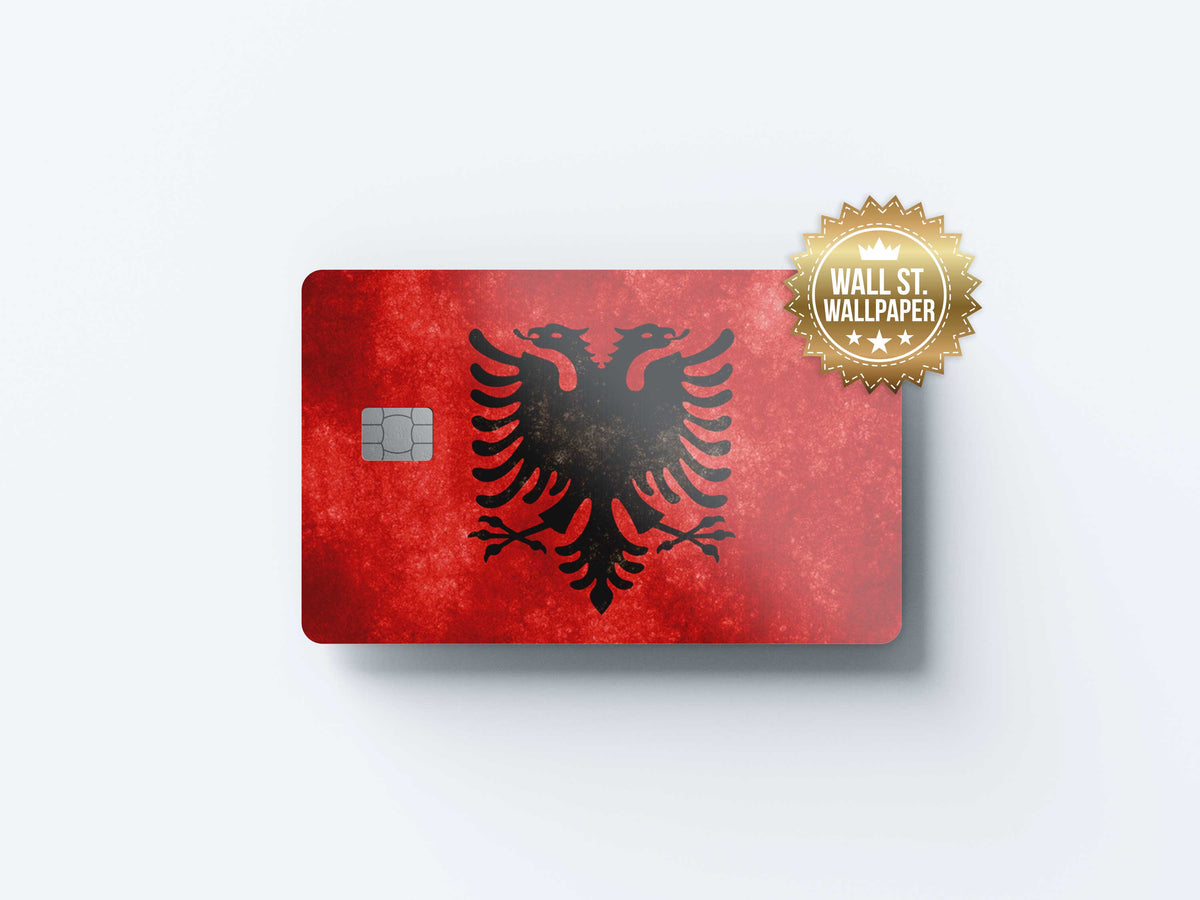 Albania - Premium Vinyl Credit Card Skin Cover by Wonderwallsboutique