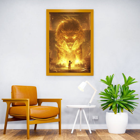 ancient chinese lion king Asian Style Poster | Wall Art for Home & Office | High-Quality Print