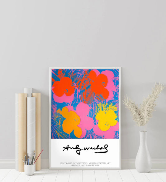 Vibrant Floral Print by Andy Warhol