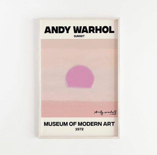 Pink Sunset Artwork by Andy Warhol