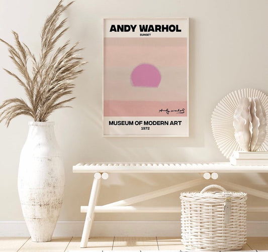 Pink Sunset Artwork by Andy Warhol